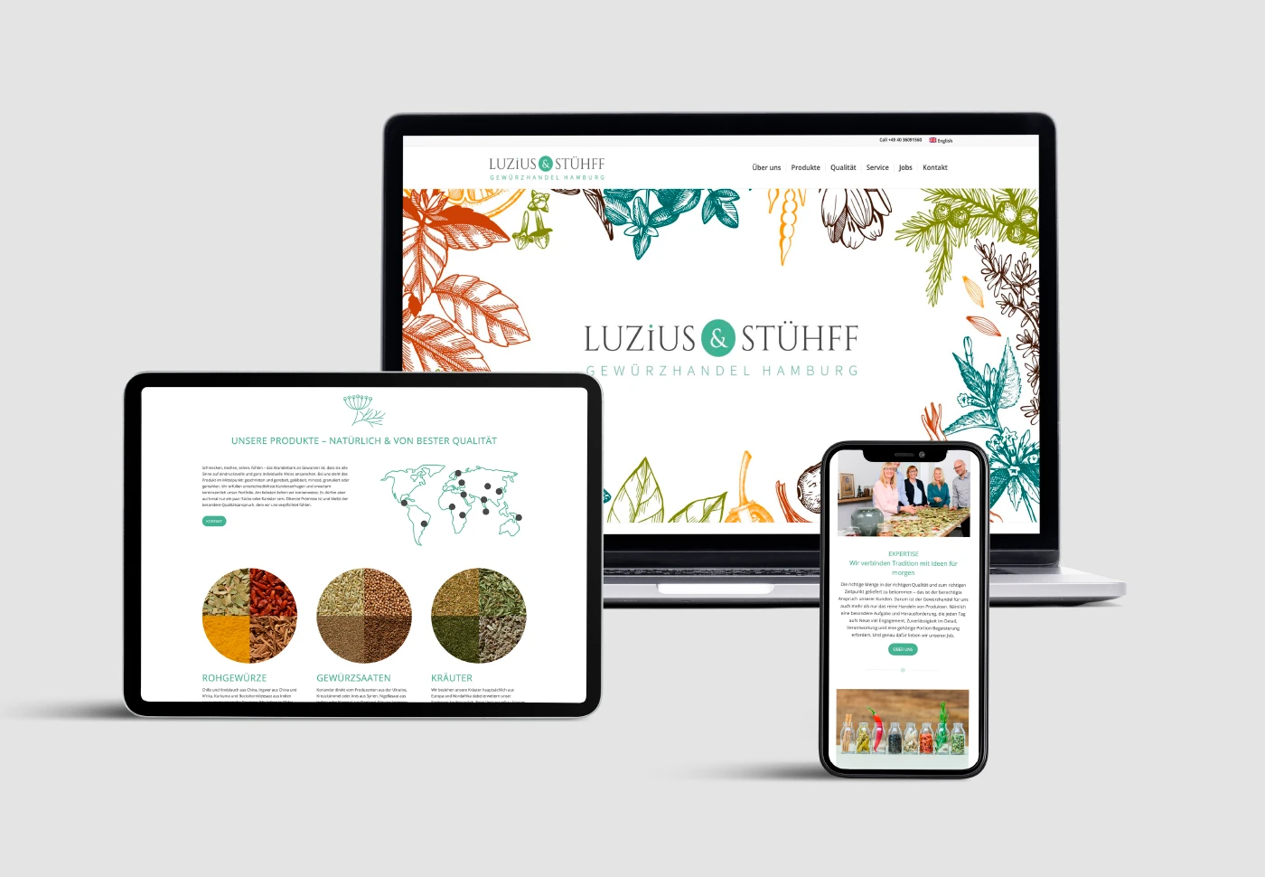Luzius & Stühff Gewürzhandel · Website