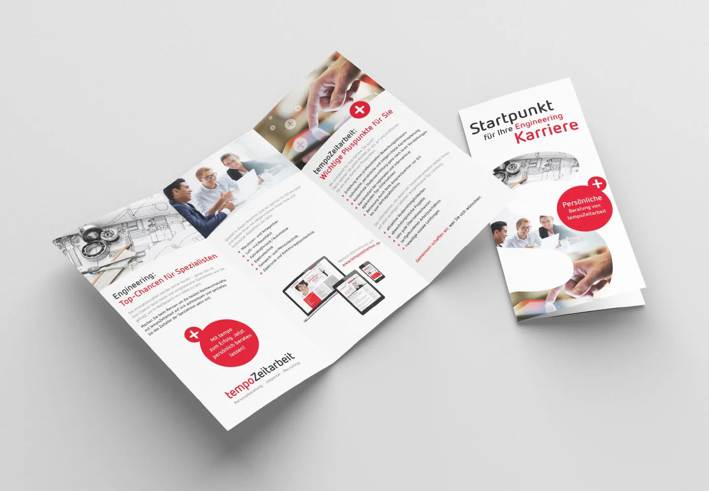 TempoZeitarbeit · Recruiting Flyer (Messe)